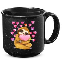 Sloth Valentine's Day Cute Sloth Hugging A Heart 15oz Campfire Ceramic Mug