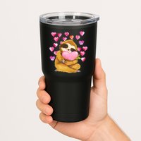 Sloth Valentine's Day Cute Sloth Hugging A Heart Tumbler