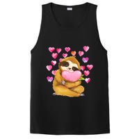 Sloth Valentine's Day Cute Sloth Hugging A Heart PosiCharge Competitor Tank