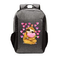 Sloth Valentine's Day Cute Sloth Hugging A Heart Vector Backpack