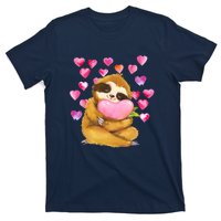 Sloth Valentine's Day Cute Sloth Hugging A Heart T-Shirt