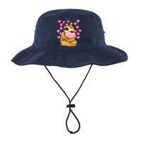 Sloth Valentine's Day Cute Sloth Hugging A Heart Bucket Hat