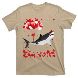 Shark Valentine's Day Cute Heart Animals Lover Gift T-Shirt