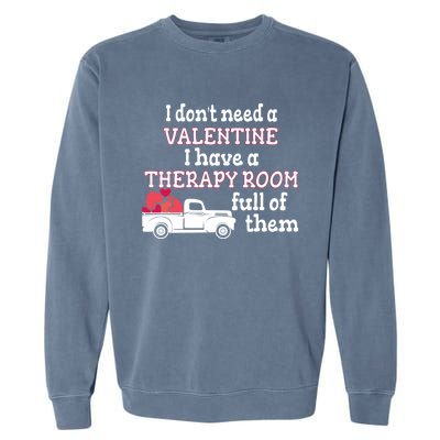 Slp Valentine's Day For Speech Language Therapist Cool Gift Garment-Dyed Sweatshirt