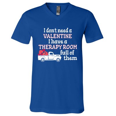 Slp Valentine's Day For Speech Language Therapist Cool Gift V-Neck T-Shirt