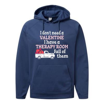 Slp Valentine's Day For Speech Language Therapist Cool Gift Performance Fleece Hoodie