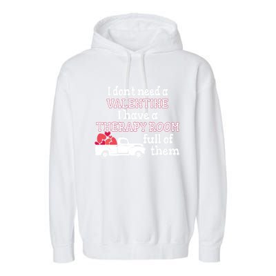 Slp Valentine's Day For Speech Language Therapist Cool Gift Garment-Dyed Fleece Hoodie