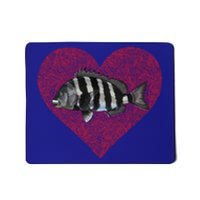 Sheepshead Valentines Day Fish Love Fingerprint Meaningful Gift Mousepad