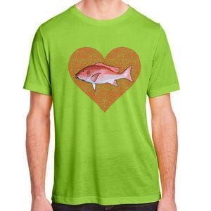 Snappers Valentines Day Fish Love Fingerprint Cute Gift Adult ChromaSoft Performance T-Shirt