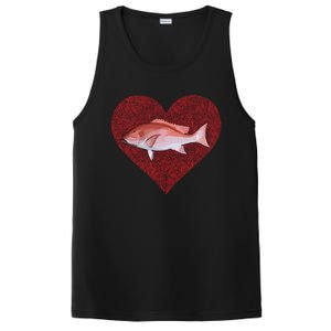 Snappers Valentines Day Fish Love Fingerprint Cute Gift PosiCharge Competitor Tank