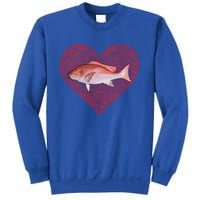 Snappers Valentines Day Fish Love Fingerprint Cute Gift Sweatshirt