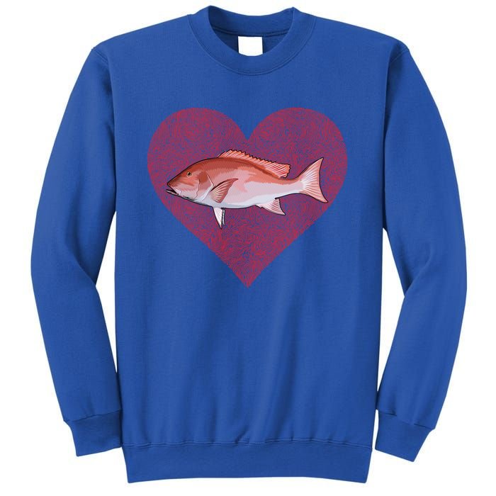 Snappers Valentines Day Fish Love Fingerprint Cute Gift Sweatshirt