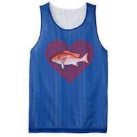 Snappers Valentines Day Fish Love Fingerprint Cute Gift Mesh Reversible Basketball Jersey Tank