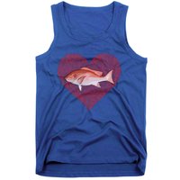 Snappers Valentines Day Fish Love Fingerprint Cute Gift Tank Top