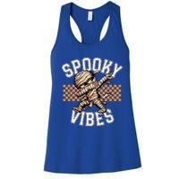 Spooky Vibes Dabbing Mummy Dab Dance Squad Halloween Funny Gift Women's Racerback Tank