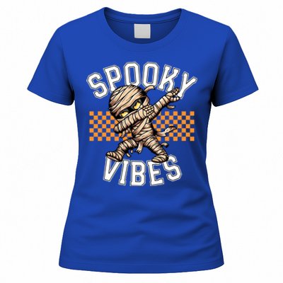 Spooky Vibes Dabbing Mummy Dab Dance Squad Halloween Funny Gift Women's T-Shirt