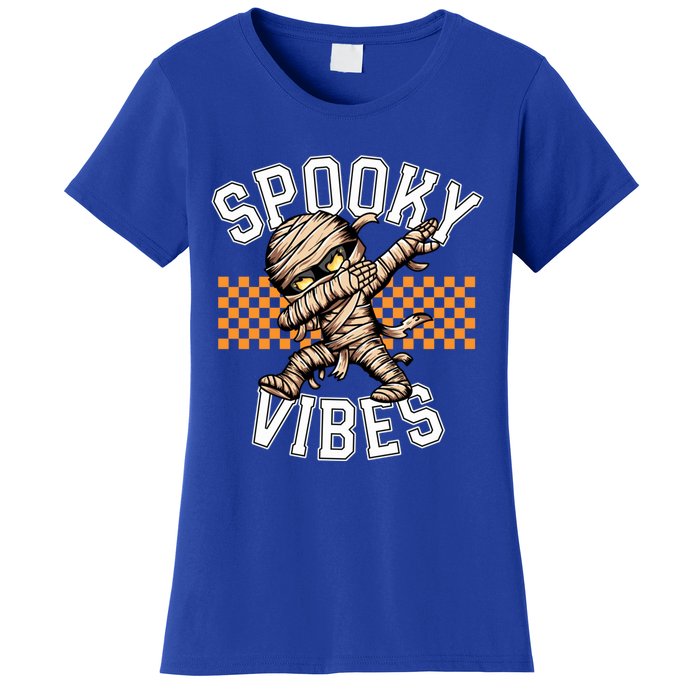 Spooky Vibes Dabbing Mummy Dab Dance Squad Halloween Funny Gift Women's T-Shirt