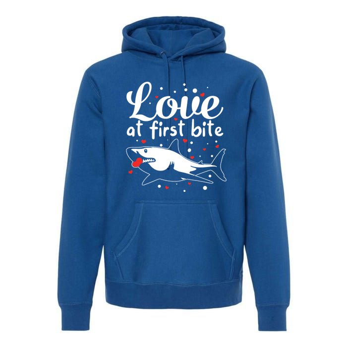 Sharks Valentines Day Crusher Heart Love Great White Shark Funny Gift Premium Hoodie