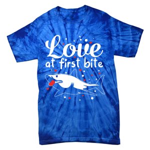 Sharks Valentines Day Crusher Heart Love Great White Shark Funny Gift Tie-Dye T-Shirt