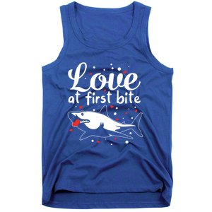 Sharks Valentines Day Crusher Heart Love Great White Shark Funny Gift Tank Top