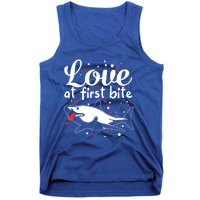 Sharks Valentines Day Crusher Heart Love Great White Shark Funny Gift Tank Top