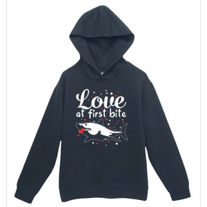 Sharks Valentines Day Crusher Heart Love Great White Shark Funny Gift Urban Pullover Hoodie