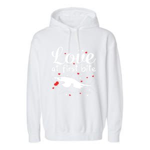 Sharks Valentines Day Crusher Heart Love Great White Shark Funny Gift Garment-Dyed Fleece Hoodie