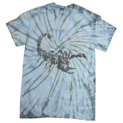 Scorpion Vintage Design Distressed Scorpion Print Tie-Dye T-Shirt