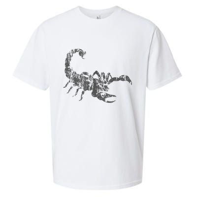Scorpion Vintage Design Distressed Scorpion Print Sueded Cloud Jersey T-Shirt