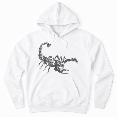 Scorpion Vintage Design Distressed Scorpion Print Hoodie