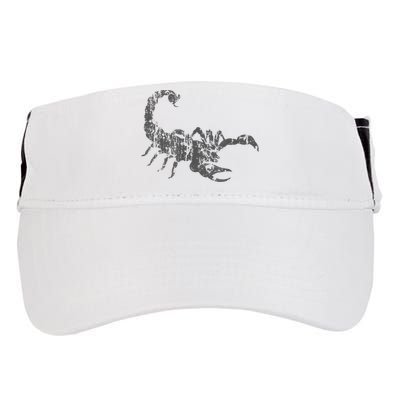 Scorpion Vintage Design Distressed Scorpion Print Adult Drive Performance Visor