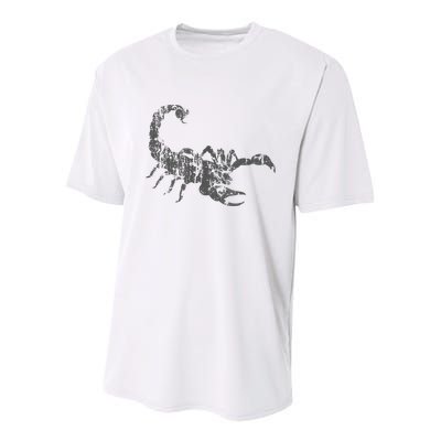 Scorpion Vintage Design Distressed Scorpion Print Youth Performance Sprint T-Shirt