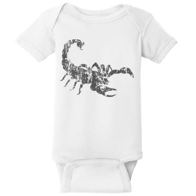 Scorpion Vintage Design Distressed Scorpion Print Baby Bodysuit