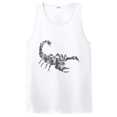 Scorpion Vintage Design Distressed Scorpion Print PosiCharge Competitor Tank