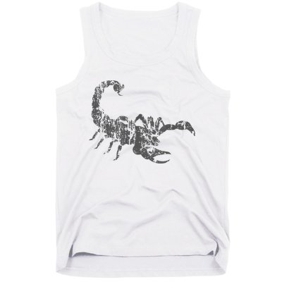 Scorpion Vintage Design Distressed Scorpion Print Tank Top