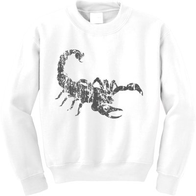 Scorpion Vintage Design Distressed Scorpion Print Kids Sweatshirt