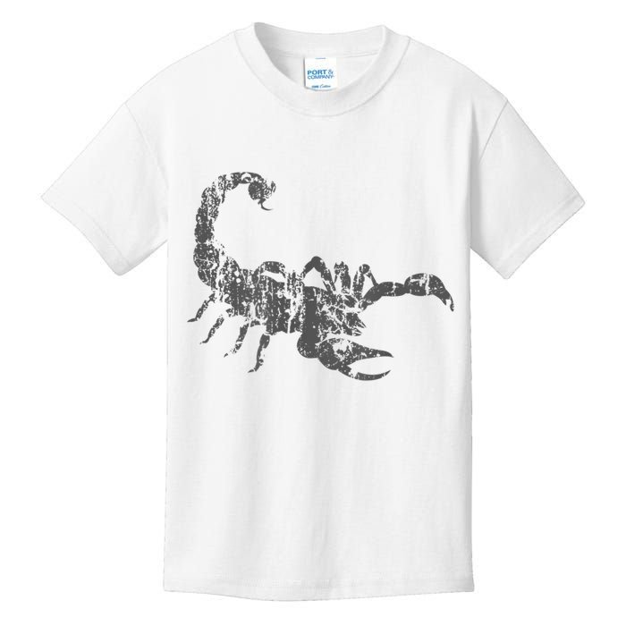 Scorpion Vintage Design Distressed Scorpion Print Kids T-Shirt
