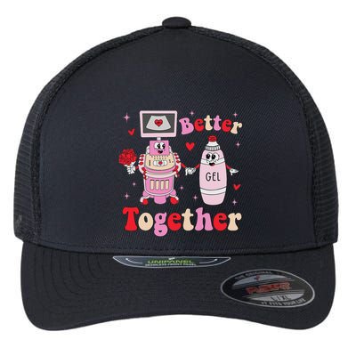 Sonographer ValentineS Day Rdms Ultrasound Technologist Flexfit Unipanel Trucker Cap