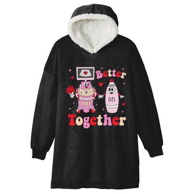Sonographer ValentineS Day Rdms Ultrasound Technologist Hooded Wearable Blanket