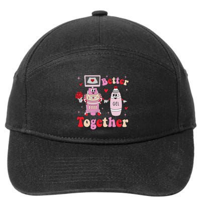 Sonographer ValentineS Day Rdms Ultrasound Technologist 7-Panel Snapback Hat