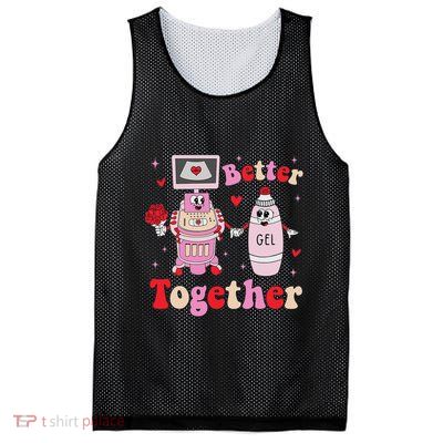 Sonographer ValentineS Day Rdms Ultrasound Technologist Mesh Reversible Basketball Jersey Tank