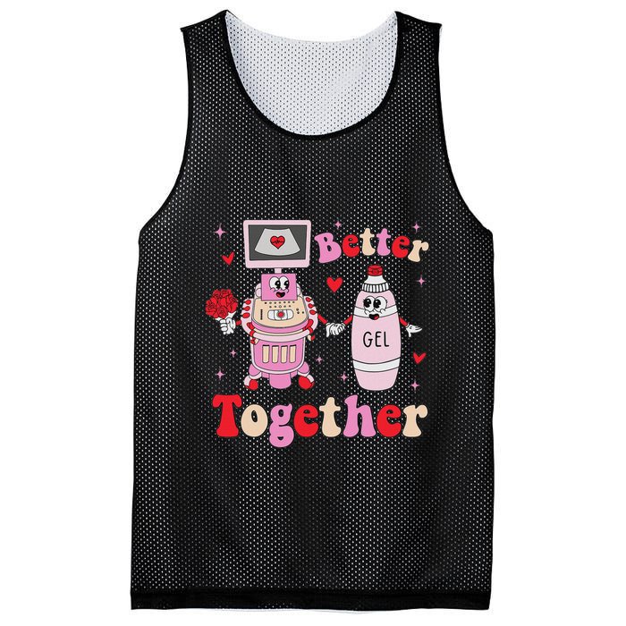 Sonographer ValentineS Day Rdms Ultrasound Technologist Mesh Reversible Basketball Jersey Tank