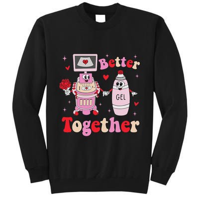 Sonographer ValentineS Day Rdms Ultrasound Technologist Tall Sweatshirt