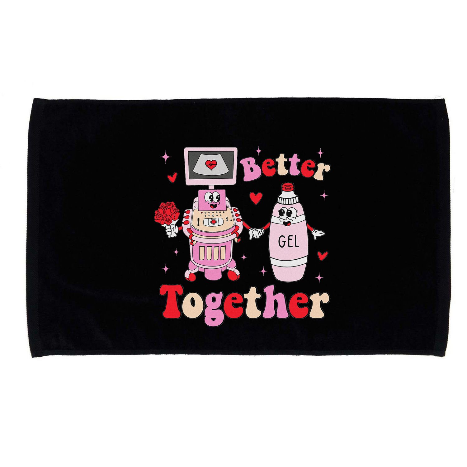 Sonographer ValentineS Day Rdms Ultrasound Technologist Microfiber Hand Towel