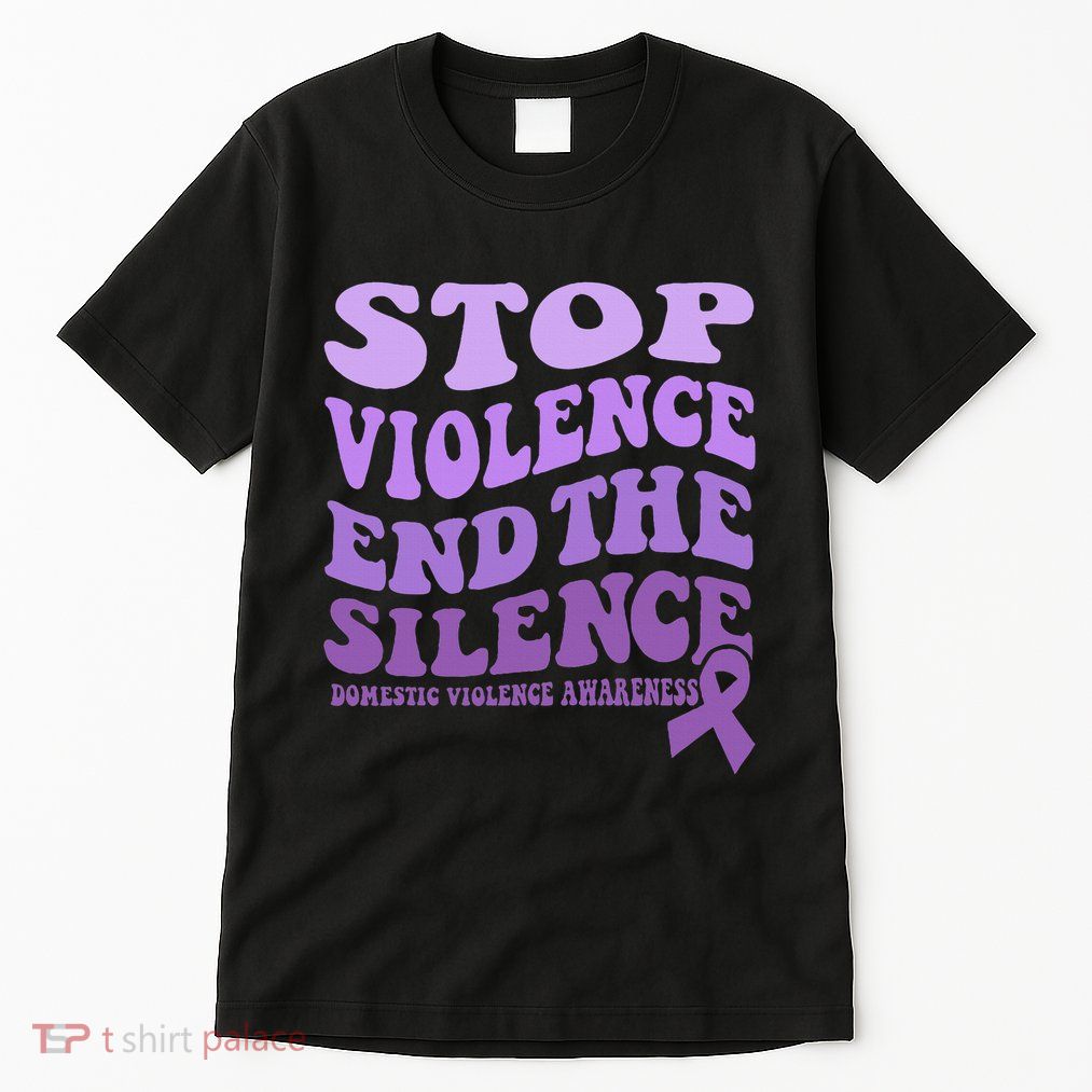 Stop Violence End the Silence Domestic Violence Awareness Tall T-Shirt