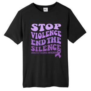 Stop Violence End the Silence Domestic Violence Awareness Tall Fusion ChromaSoft Performance T-Shirt