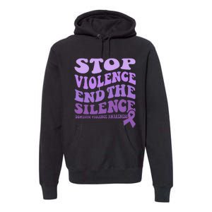 Stop Violence End the Silence Domestic Violence Awareness Premium Hoodie