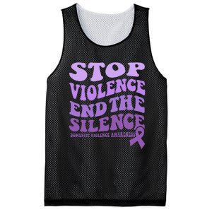 Stop Violence End the Silence Domestic Violence Awareness Mesh Reversible Basketball Jersey Tank