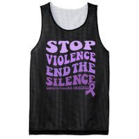 Stop Violence End the Silence Domestic Violence Awareness Mesh Reversible Basketball Jersey Tank