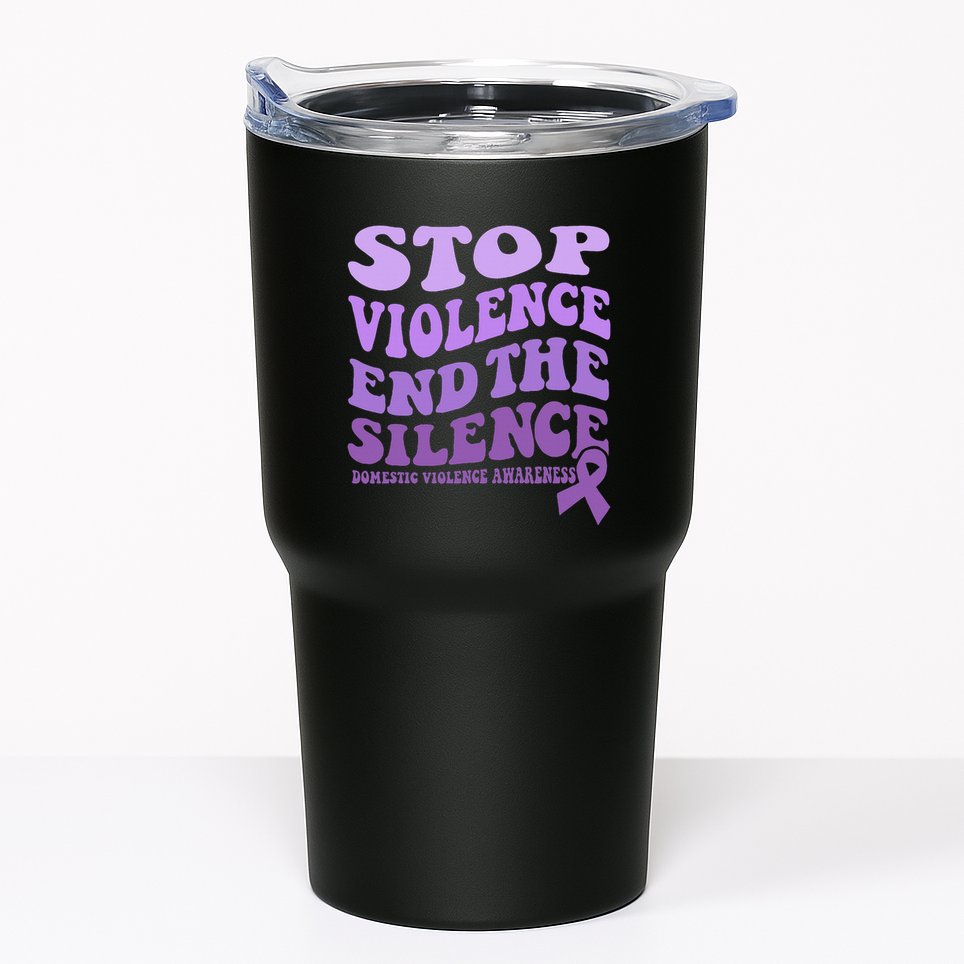 Stop Violence End the Silence Domestic Violence Awareness Tumbler